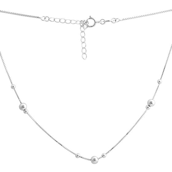 Silver necklace without stones