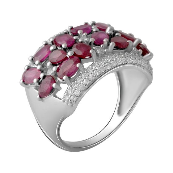 Серебряное кольцо с рубином 4.443ct