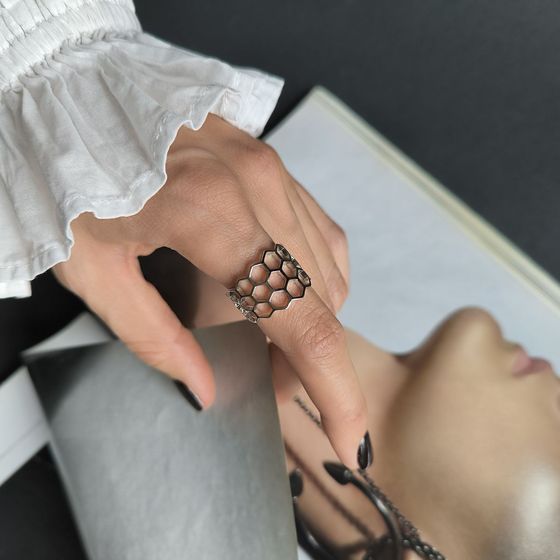 Silver ring without stones