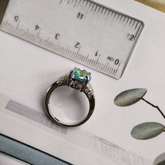 Срібна каблучка з містик топазом 3.78ct