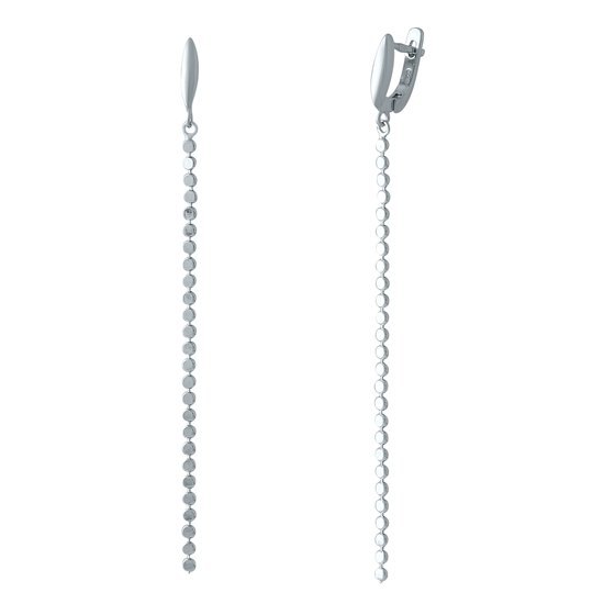 Silver earrings without stones