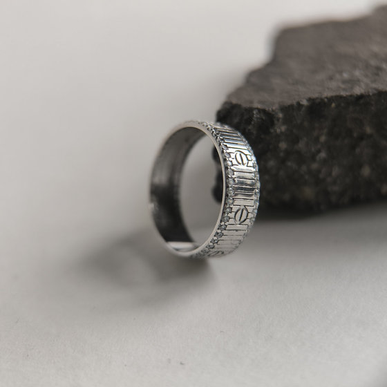 Silver ring with cubic zirconia