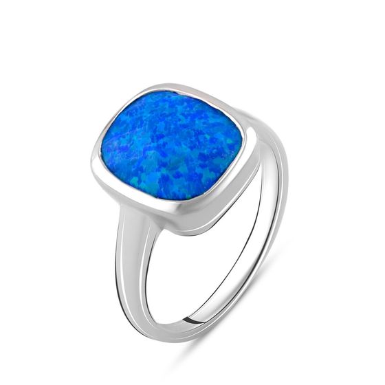 Silver ring with opal 2.069ct