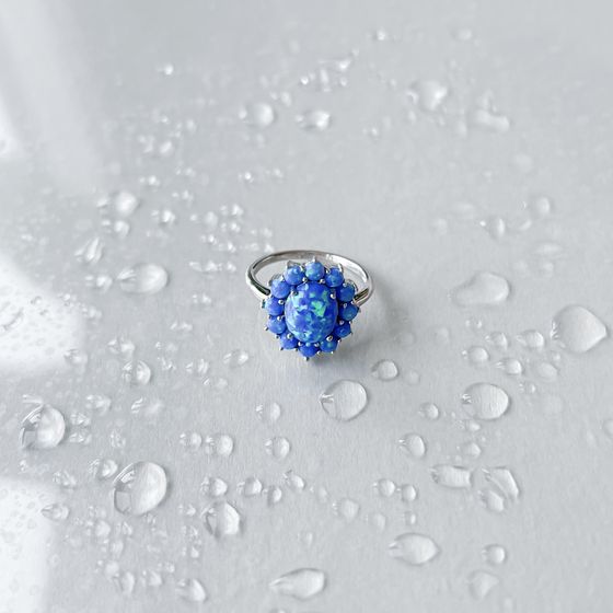 Срібна каблучка з опалом 1.94ct