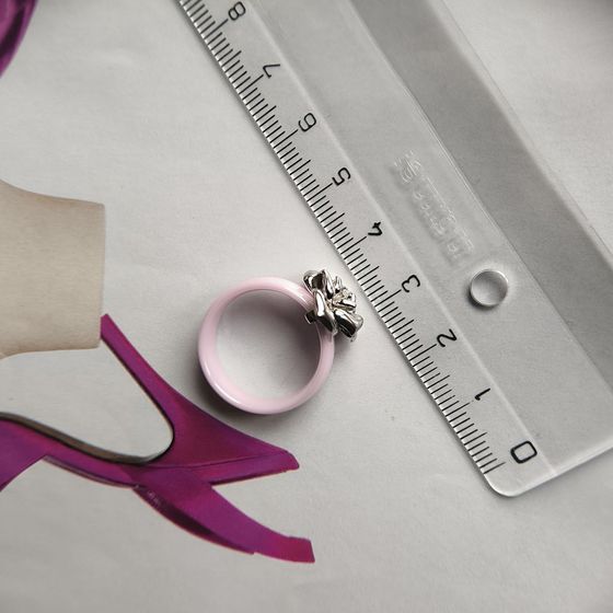 Silver ring with ceramics