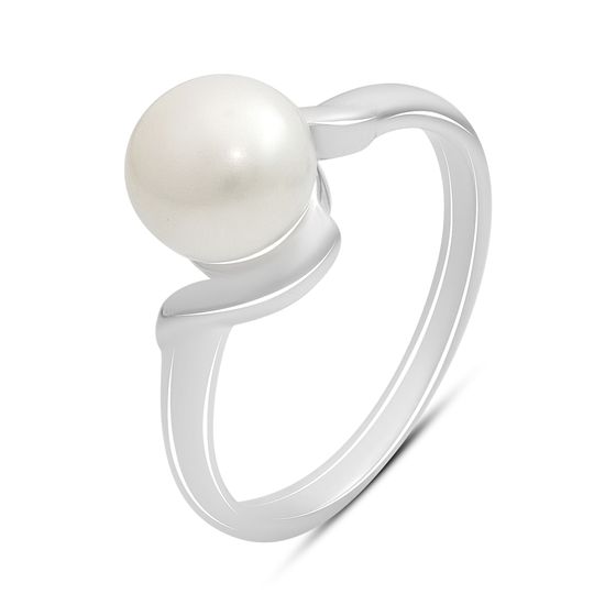 Silver ring with pearls
