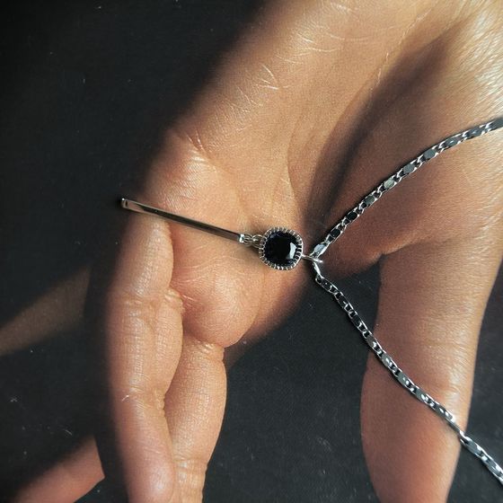 Срібна підвіска з сапфіром nano 0.93ct