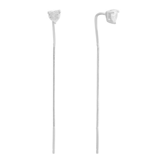 Silver Earrings with Fianites