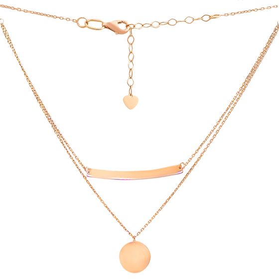 A gold necklace without stones