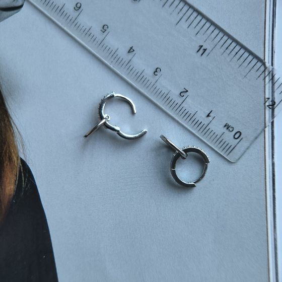 Срібні сережки з фіанітами