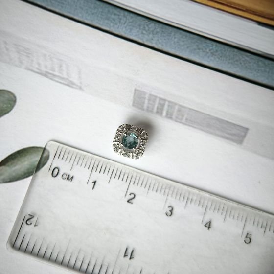 Серебряная подвеска с топазом Лондон Блю 0.315ct