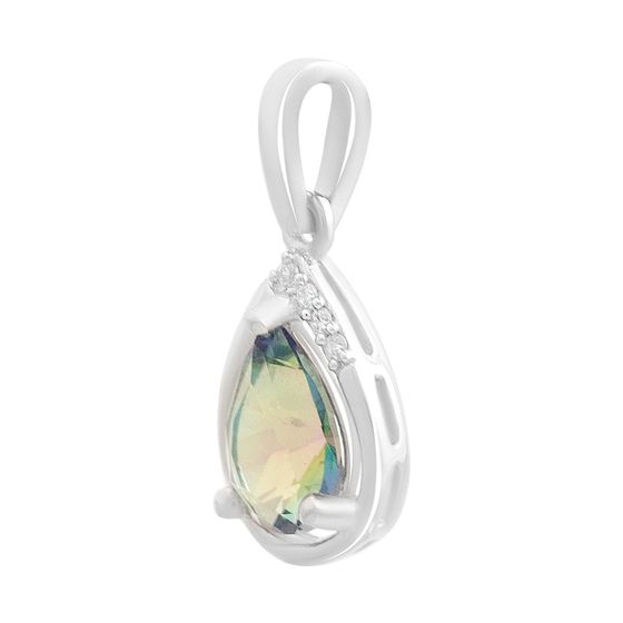 Серебряная подвеска с мистик топазом 0.736ct