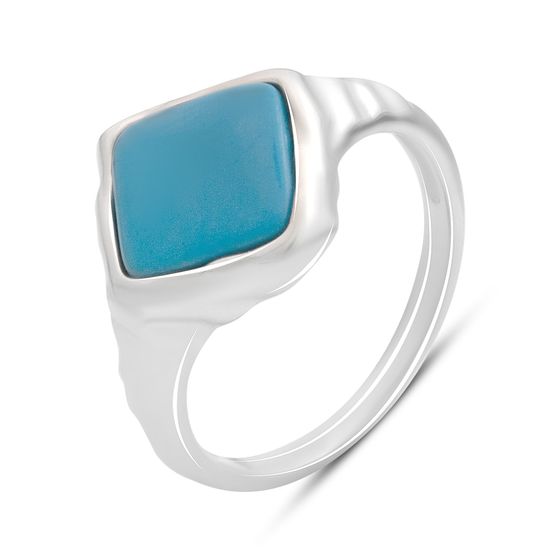 Silver ring with turquoise