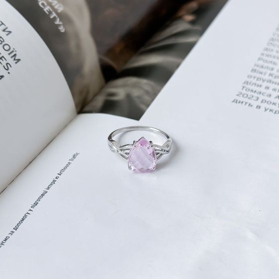 Серебряное кольцо с морганитом nano 2.913ct