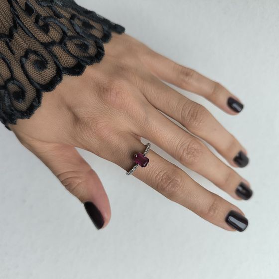 Срібна каблучка з рубіном 1.548ct