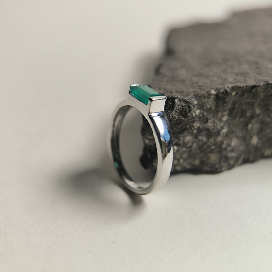 Серебряное кольцо с агатом 0.51ct