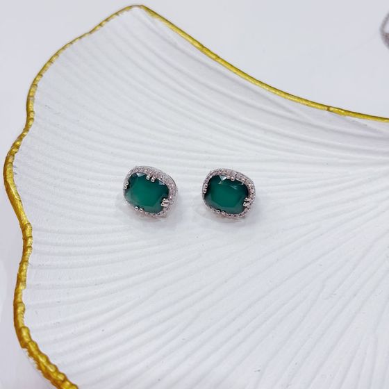 Срібні сережки з агатом 10,207 карата