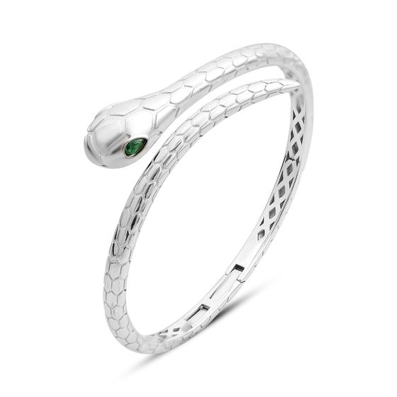 Silver bracelet with phianites