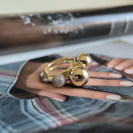 Silver Ring with Fianites