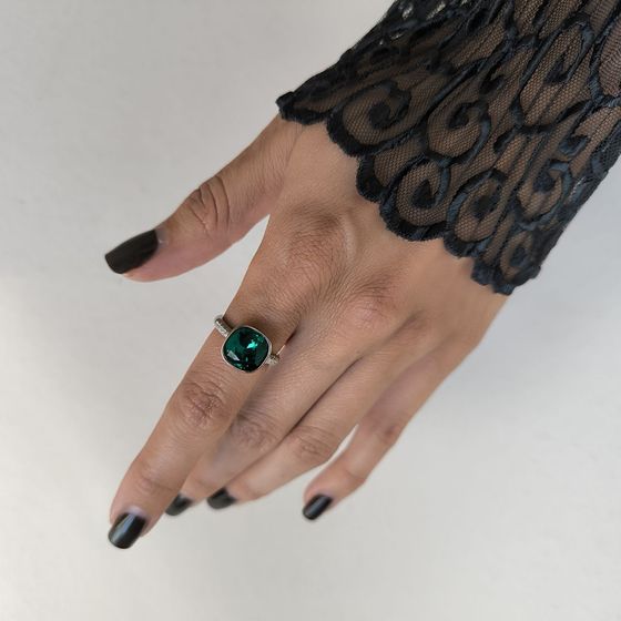 Silver Ring with Fianites