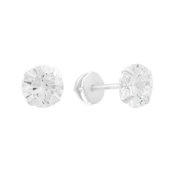 Silver earrings with cubic zirconia