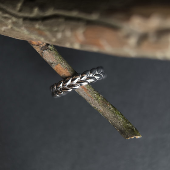 Silver ring without stones
