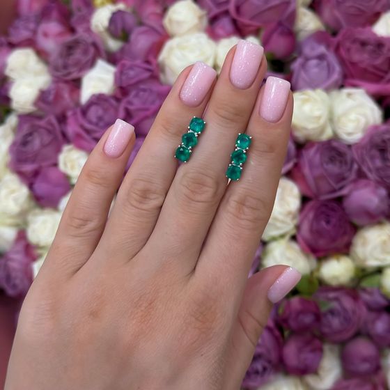 Срібні сережки з агатом 3.133ct