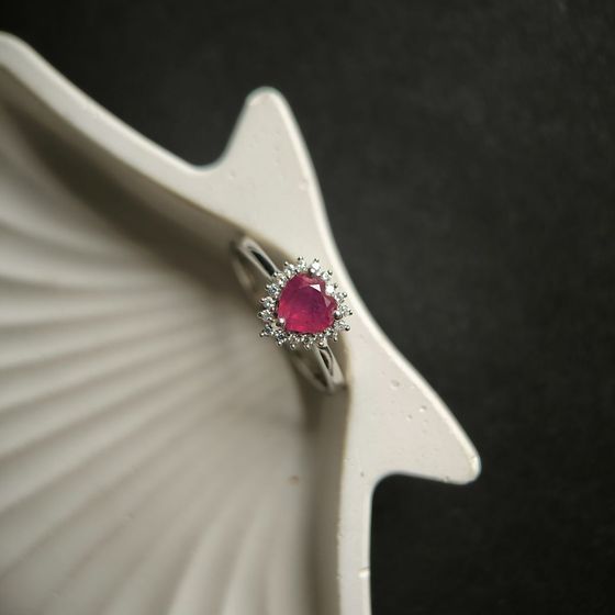 Серебряное кольцо с рубином 1.433ct