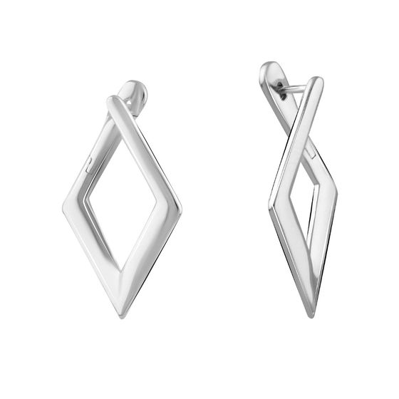 Silver earrings without stones