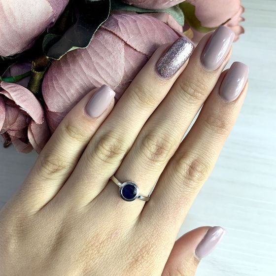 Серебряное кольцо с сапфиром 1.08ct