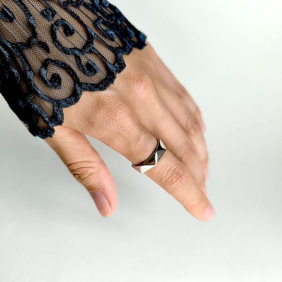 Silver ring without stones