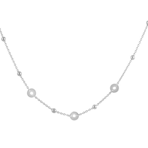 Silver necklace without stones
