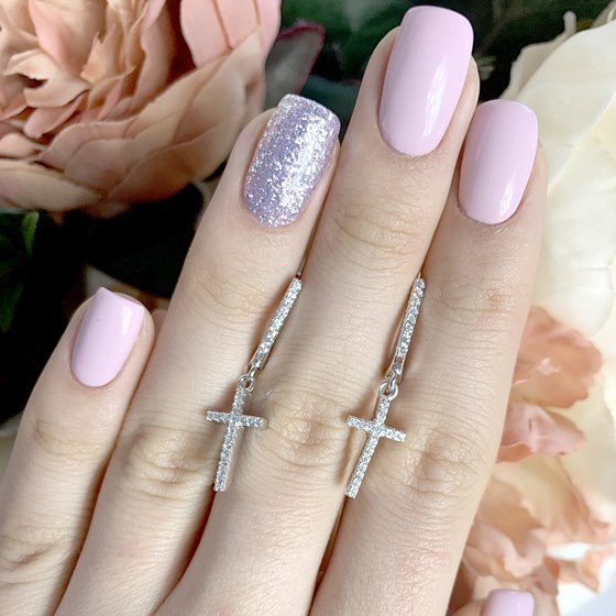 Срібні сережки з фіанітами