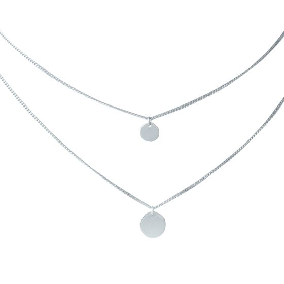 Silver necklace without stones
