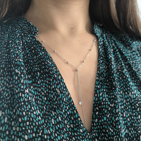 Silver necklace without stones