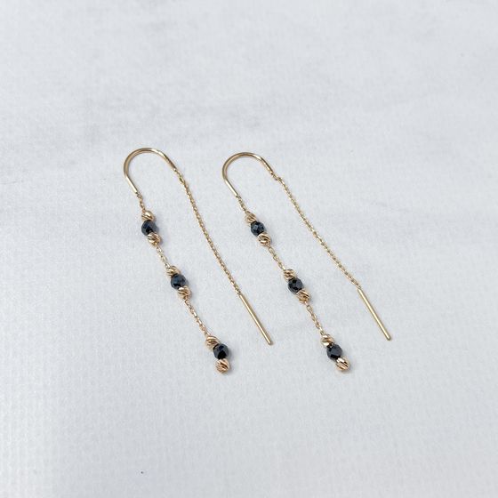 Gold spinel earrings