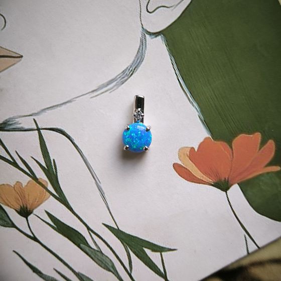 Серебряная подвеска с опалом 0.86ct