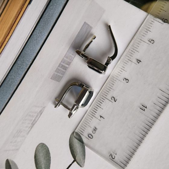 Срібні сережки із сапфіром nano 2.917ct