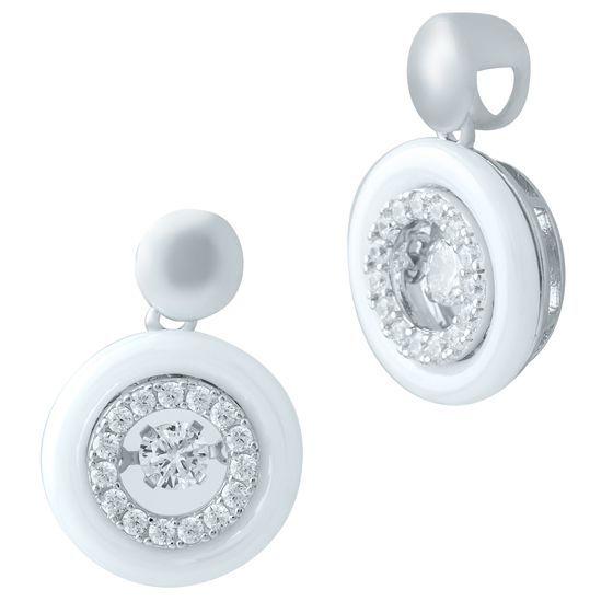 Срібна підвіска з керамікою