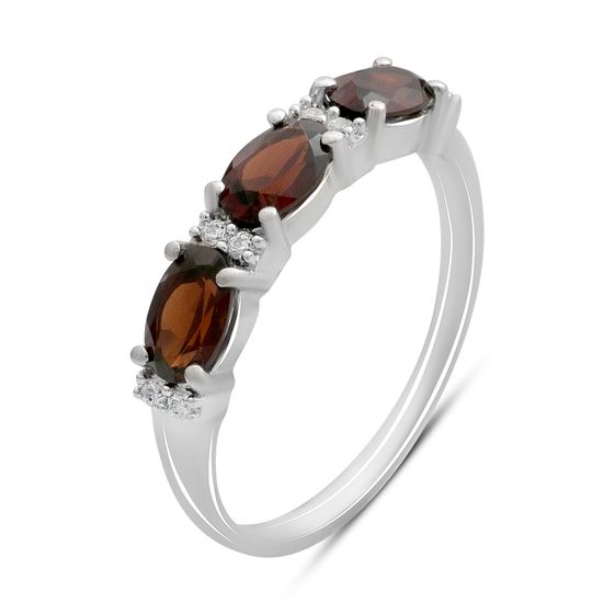 Срібна каблучка з гранатом 1.736ct