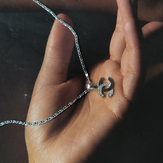 Silver pendant with cubic zirconia 0.12ct