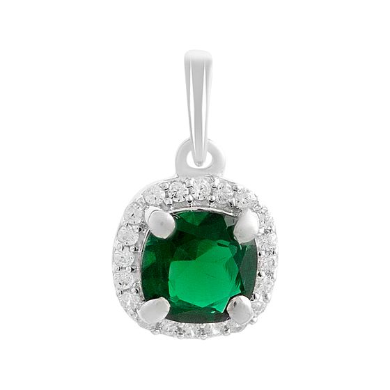 Срібна підвіска з смарагдом nano 1.115ct
