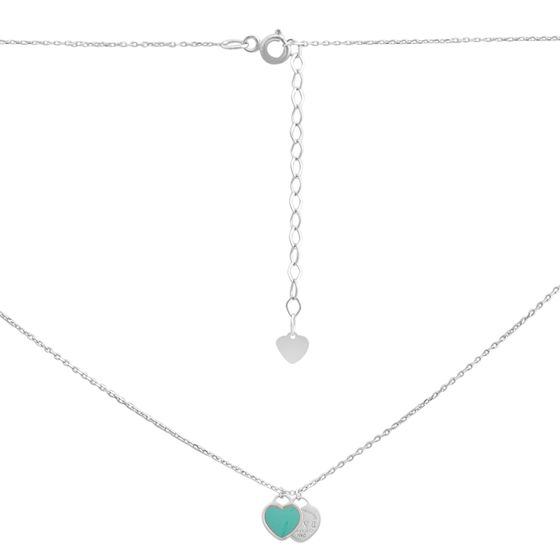 Срібне кольє з емаллю