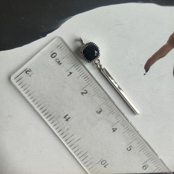 Срібна підвіска з сапфіром nano 0.93ct