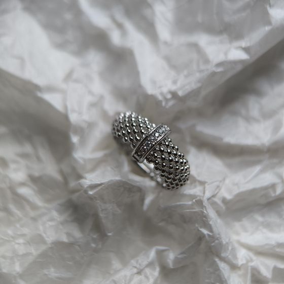 Silver Ring with Fianites