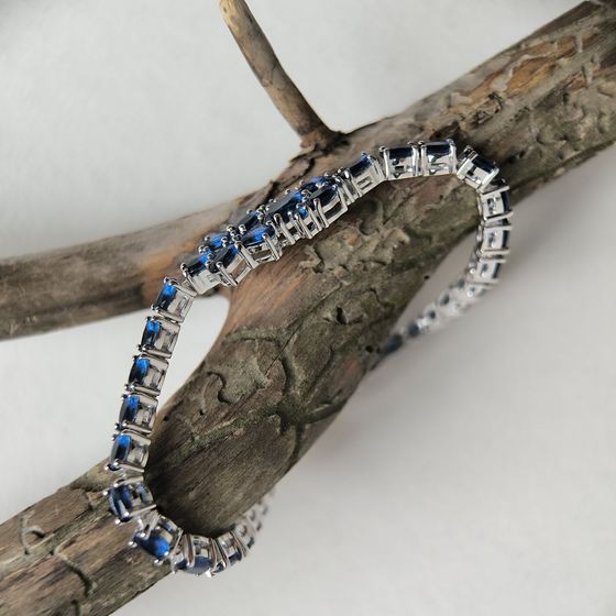 Срібний браслет із сапфіром nano 5.738ct