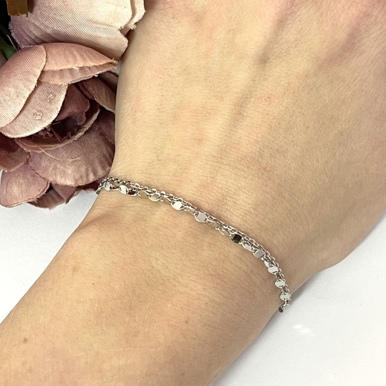 Silver bracelet without stones