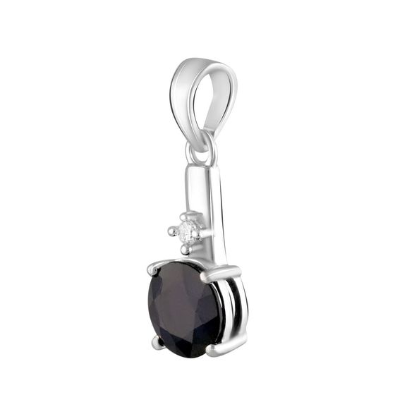 Silver pendant with sapphire 2.503ct