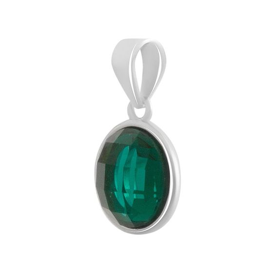 Silver pendant with phianites