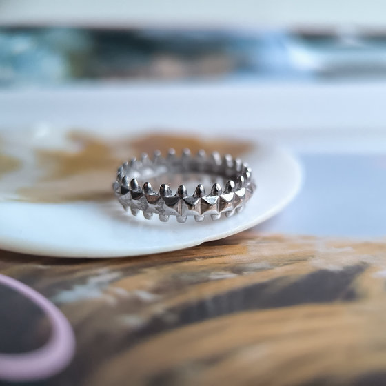 Silver ring without stones